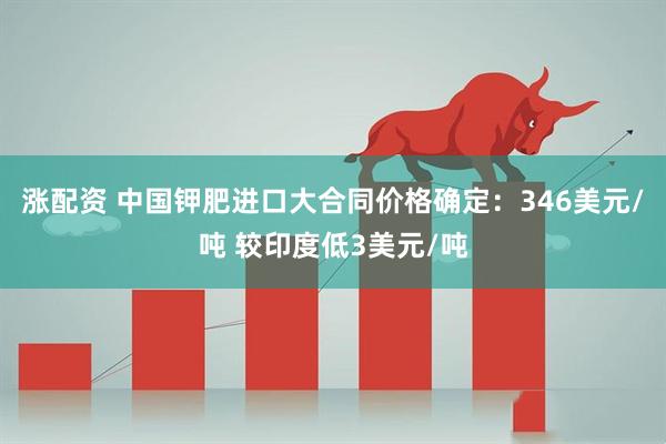 涨配资 中国钾肥进口大合同价格确定：346美元/吨 较印度低3美元/吨