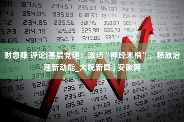 财惠赚 评论|基层党建：激活“神经末梢”，释放治理新动能_大皖新闻 | 安徽网