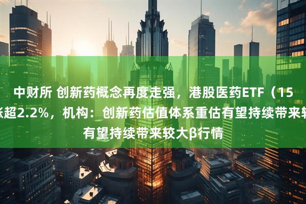 中财所 创新药概念再度走强，港股医药ETF（159718）涨超2.2%，机构：创新药估值体系重估有望持续带来较大β行情